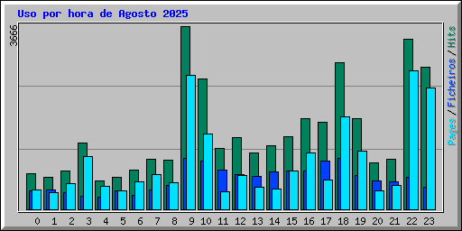 Uso por hora de Agosto 2025